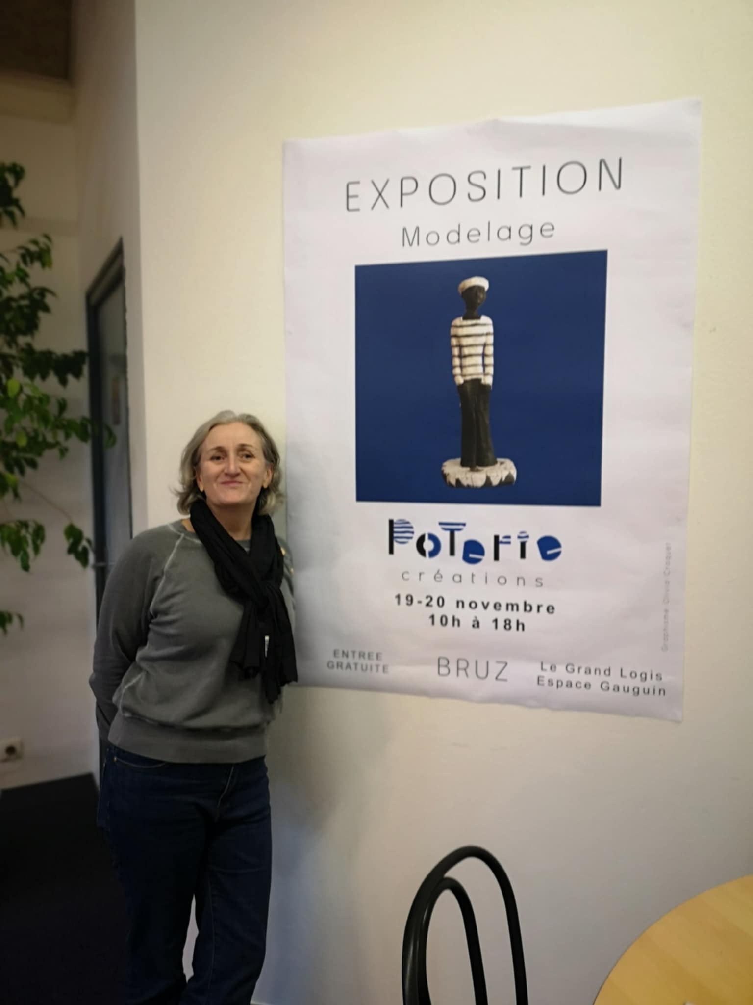 Sylvaine, présidente de l'association Poterie Créations